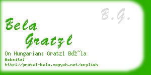 bela gratzl business card